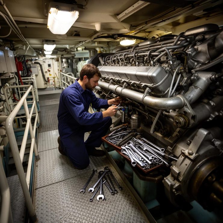 Técnico em Manutenção de Máquinas Navais: profissional atuando na área