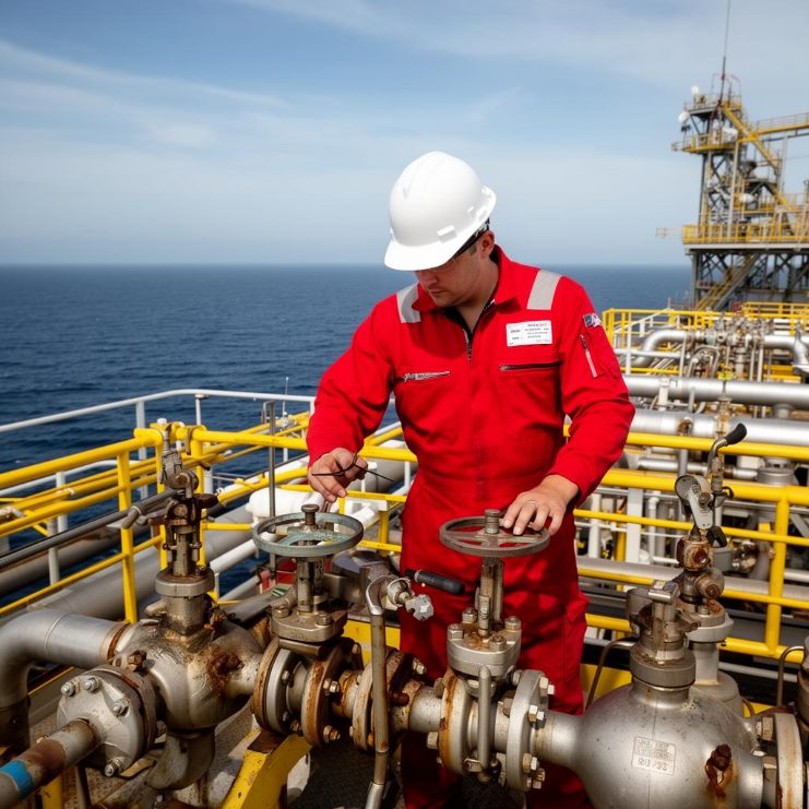 Técnico em Petróleo e Gás: profissional atuando na área